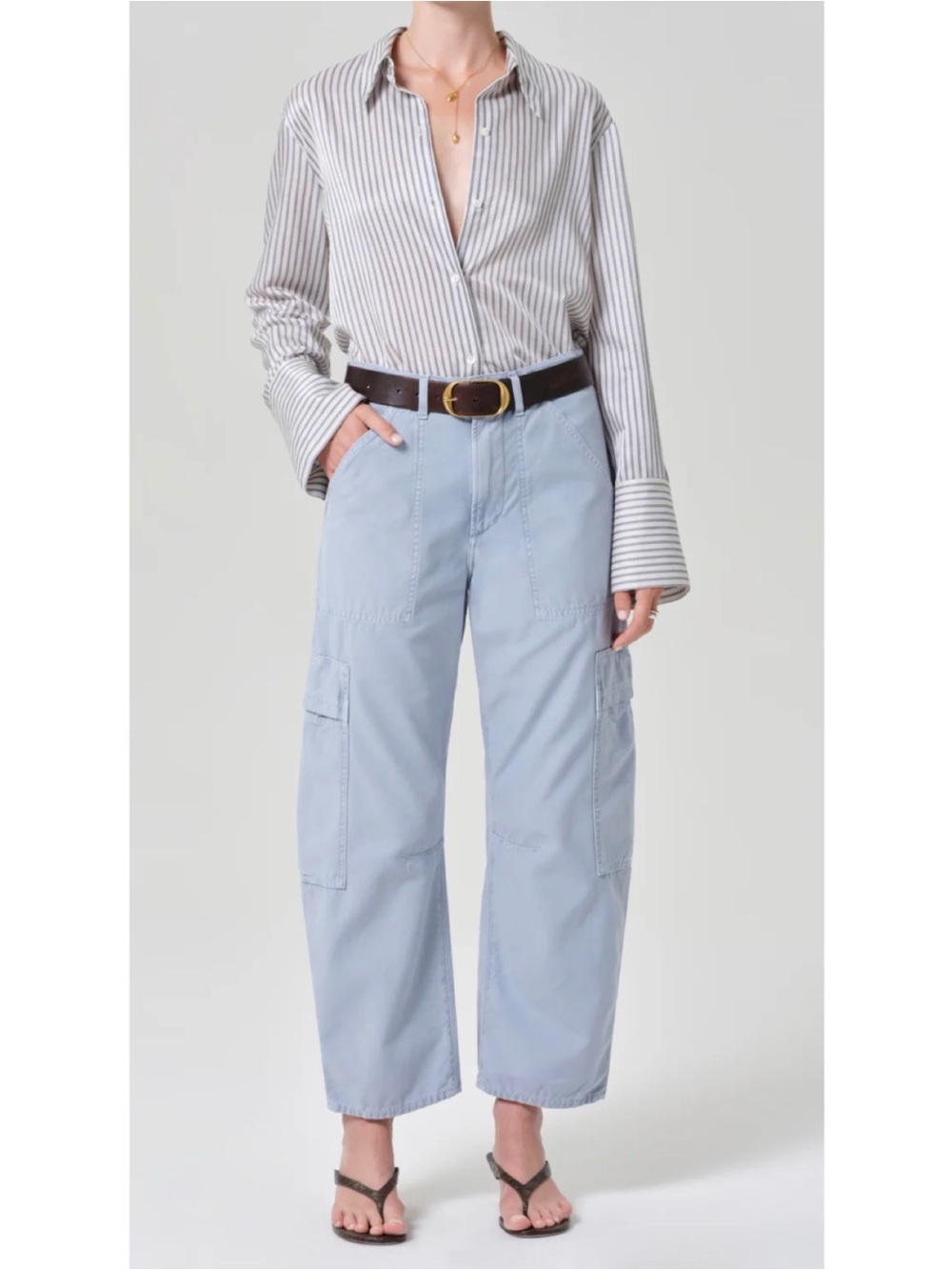 CITIZENS OF HUMANITY Marcelle Low Slung Cargo In June Blue size 32